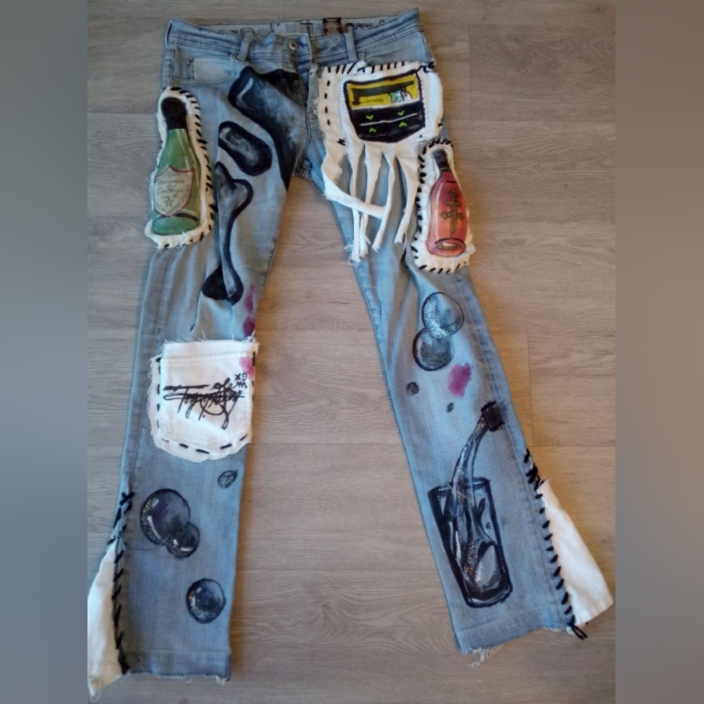Armani Exchange custom denim jeans